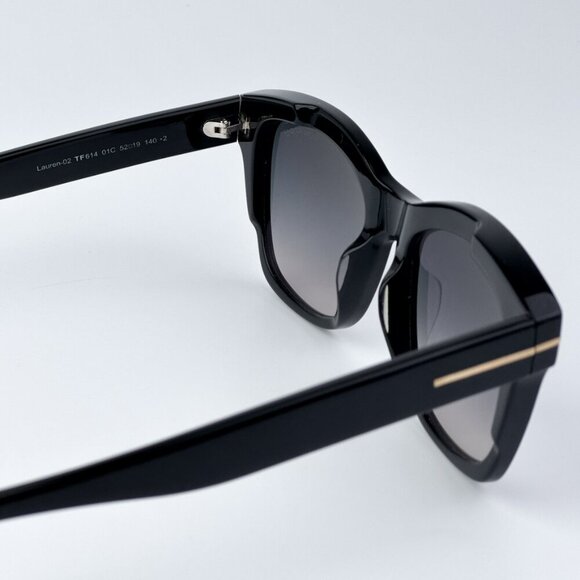Tom Ford Women Black Gradient Square BRAND NEW Sunglasses LAUREN FT0614/S 01C - Picture 9 of 10
